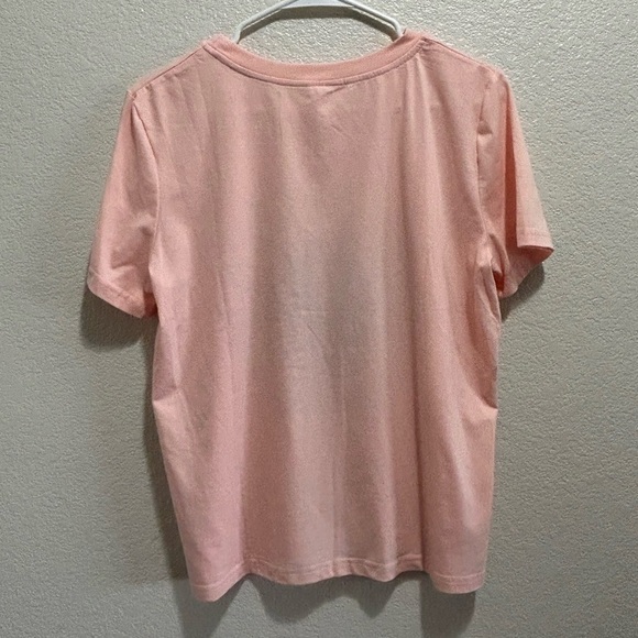 NEW Light Pink Sunflower Tee SHEIN Sz Large - Picture 3 of 5